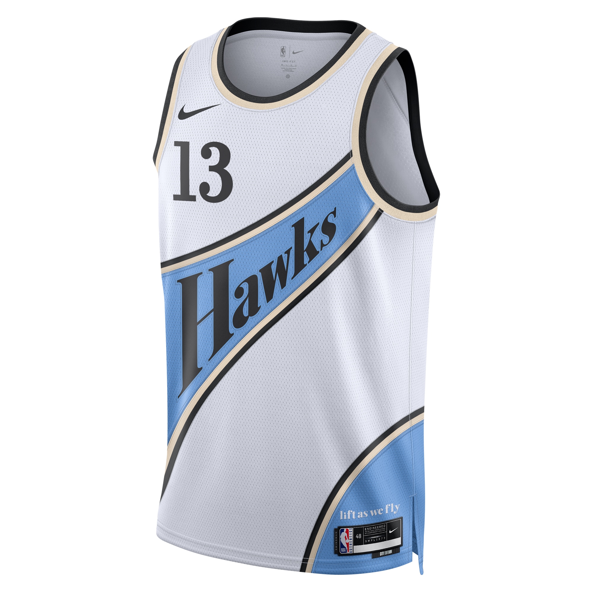 Alternative view of Camiseta City Edition Swingman de los Atlanta Hawks 2024 - Blanco - Bogdan Bogdanović - Unisex - JS919 
