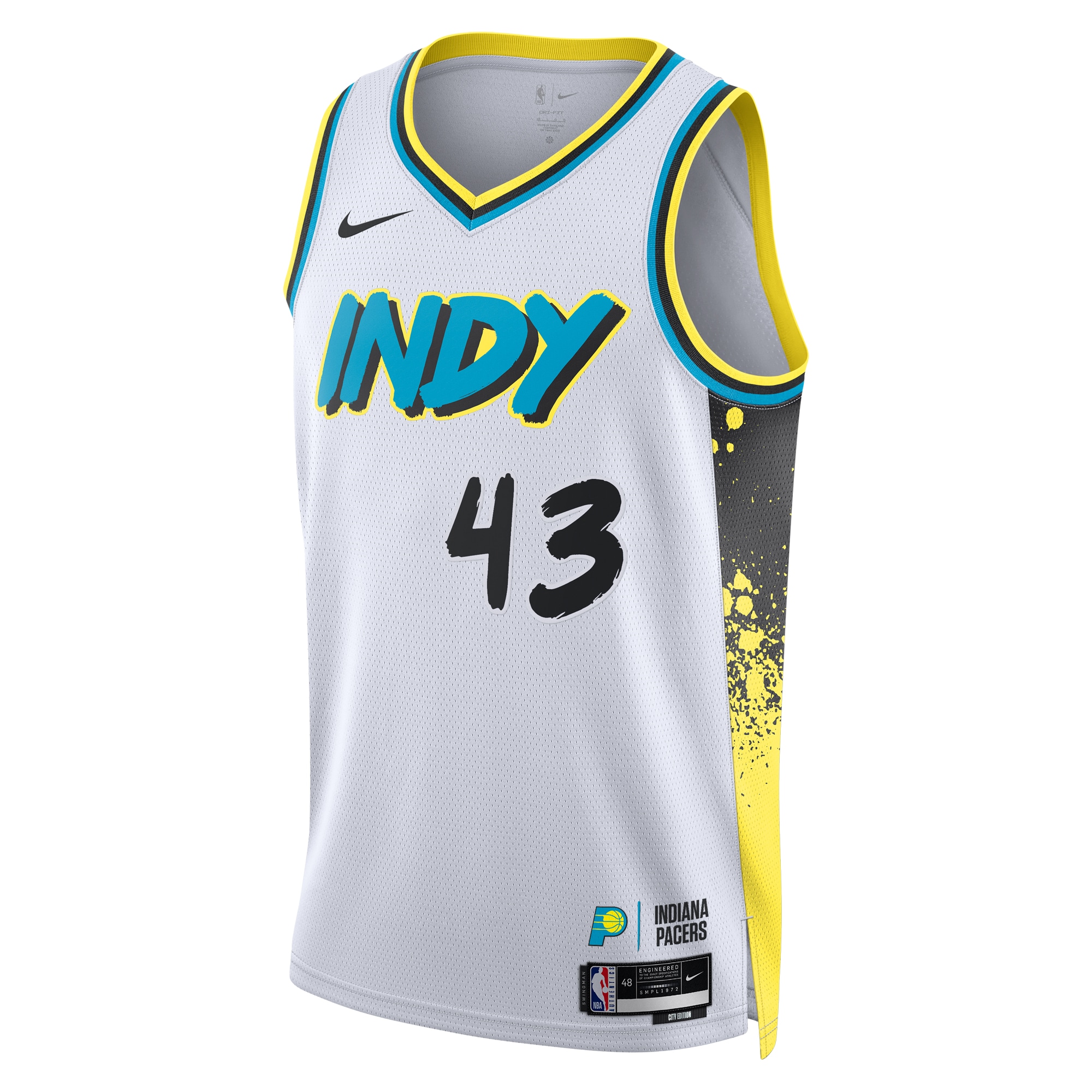 Alternative view of Camiseta City Edition Swingman de los Indiana Pacers 2024 - Blanco - Pascal Siakam - Unisex - JS837 