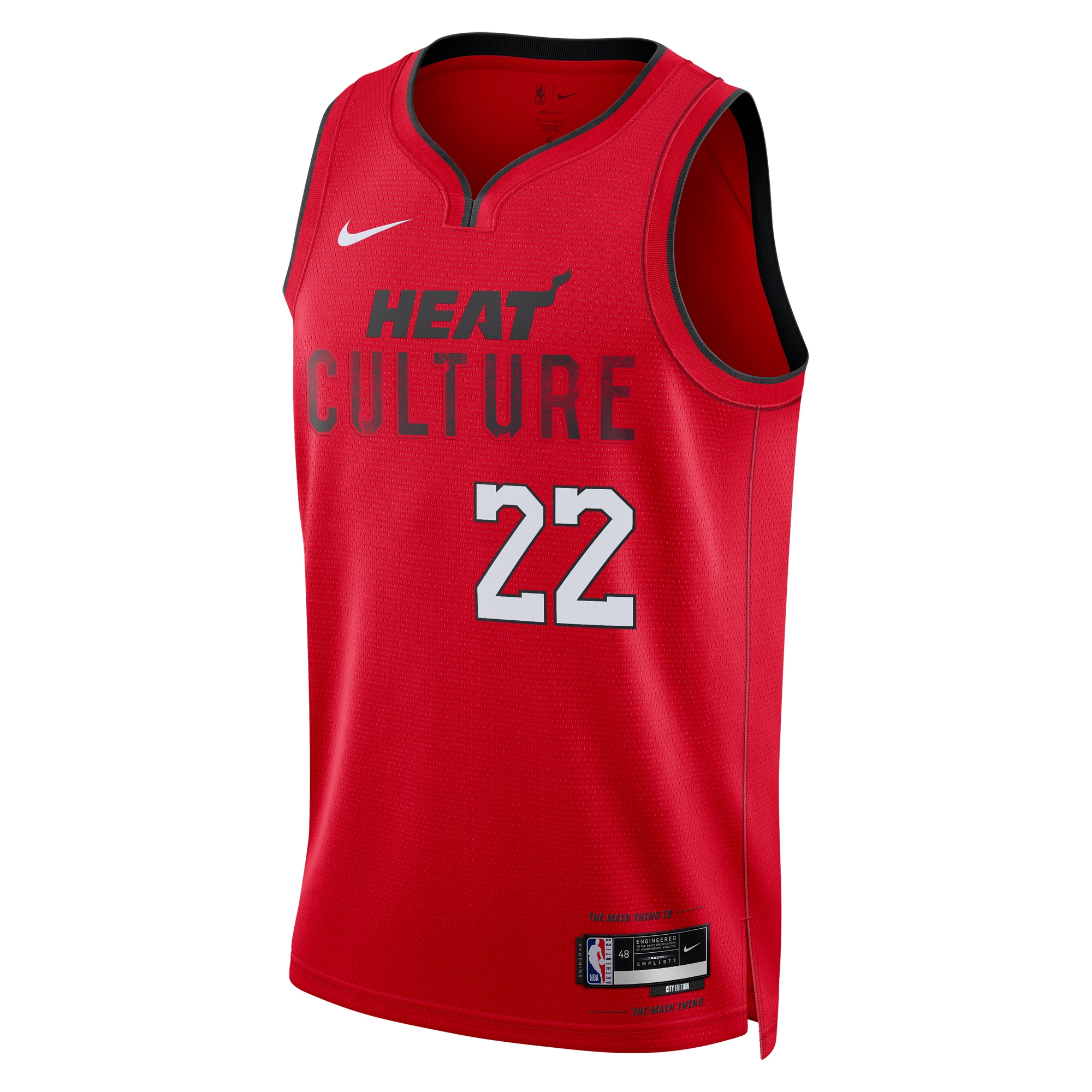 Alternative view of Camiseta City Edition Swingman de los Miami Heat 2024 - Roja - Jimmy Butler - Unisex - JS484 