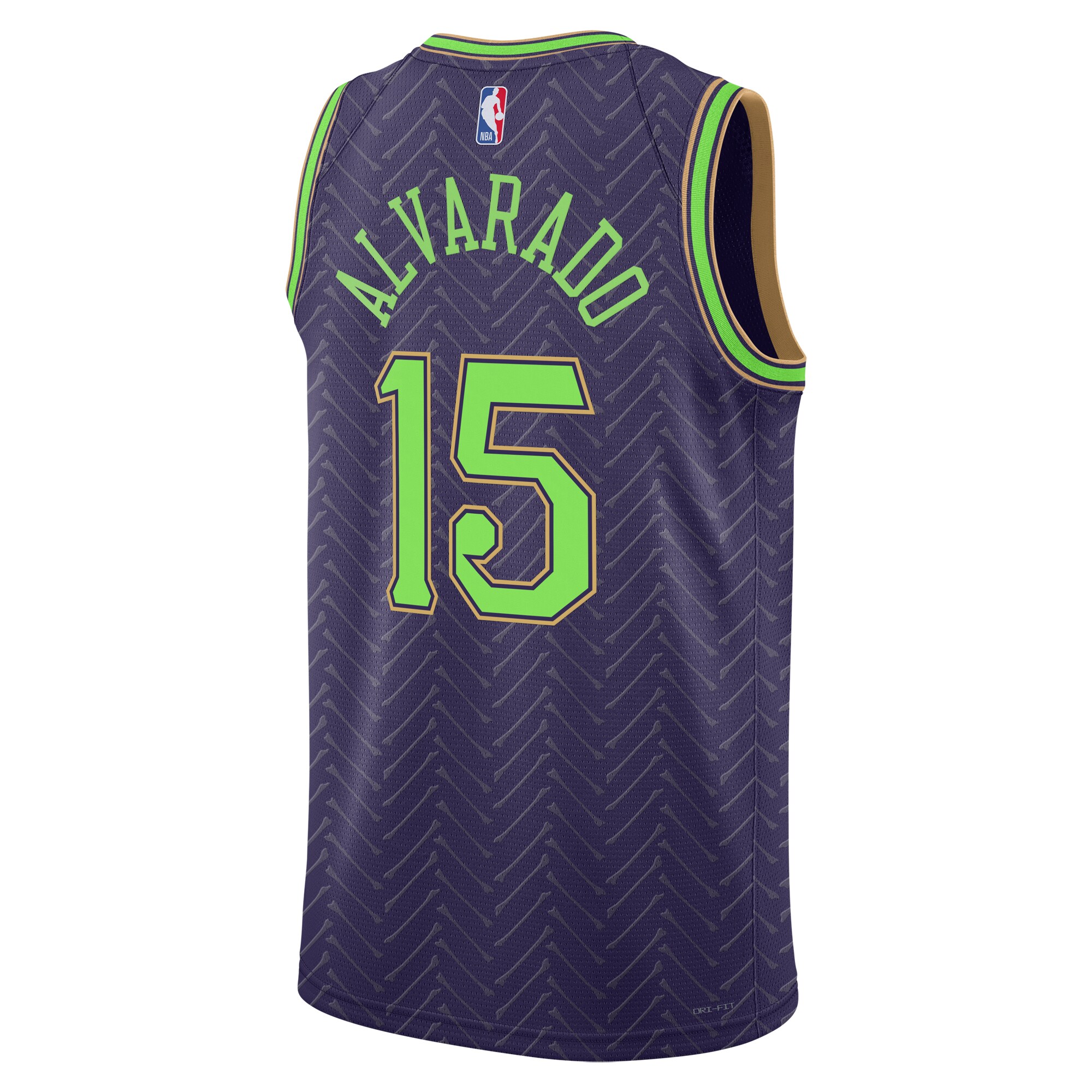 Alternative view of Camiseta City Edition Swingman de los New Orleans Pelicans 2024 - Púrpura - Jose Alvarado - Unisex - JS891 