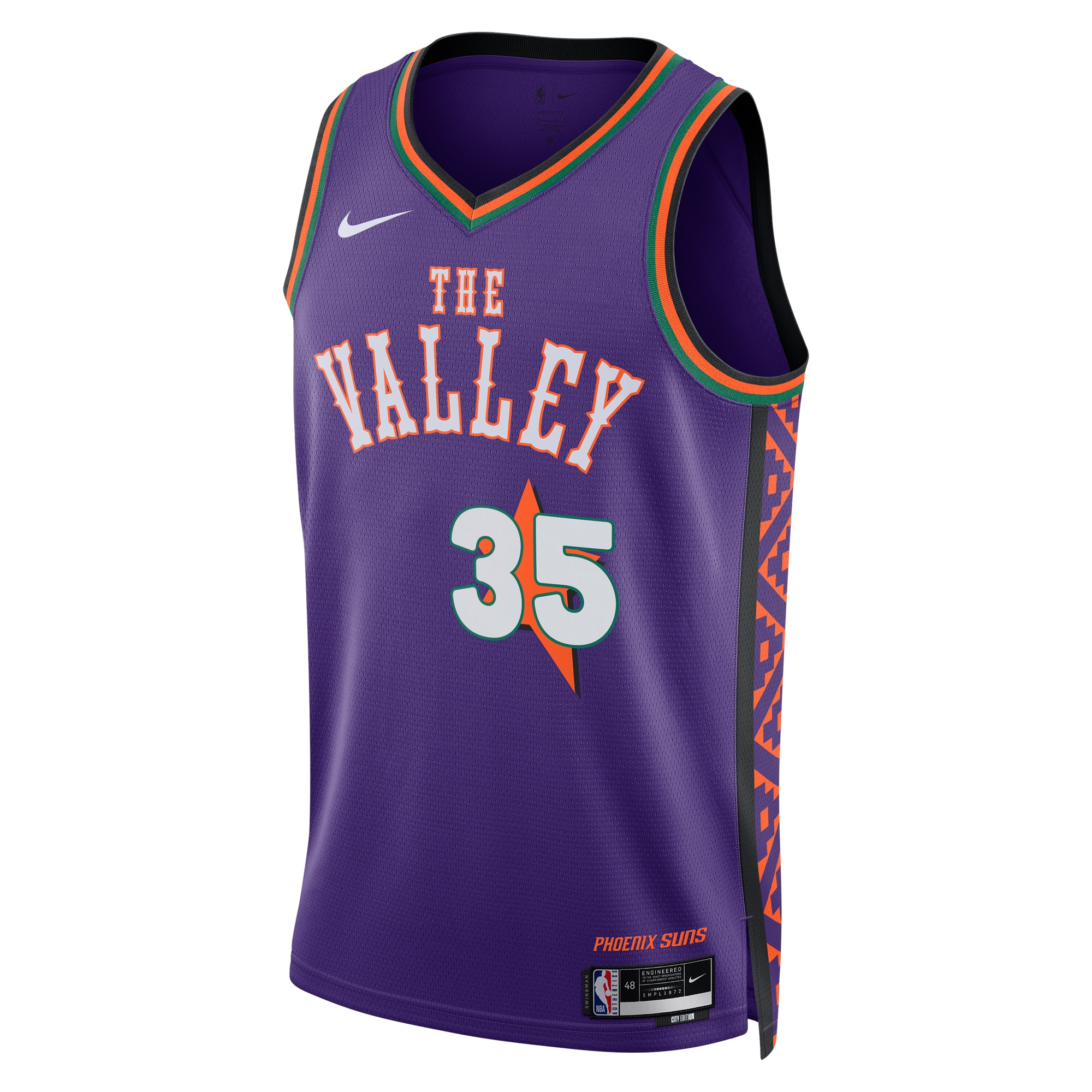 Alternative view of Camiseta City Edition Swingman de los Phoenix Suns 2024 - Púrpura - Kevin Durant - Unisex - JS732 