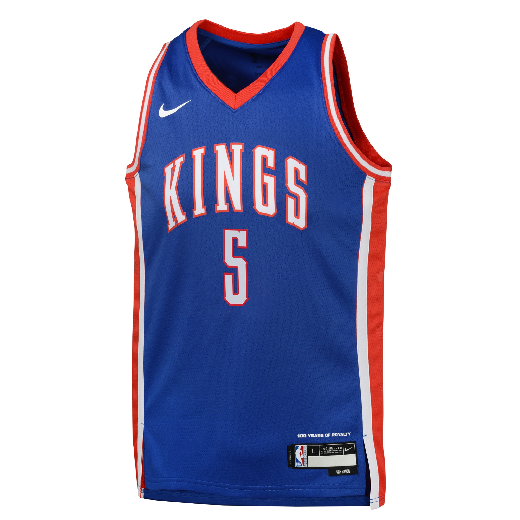 Alternative view of Camiseta City Edition Swingman Sacramento Kings 2024 - Azul - De'Aaron Fox - Juvenil - JS821 