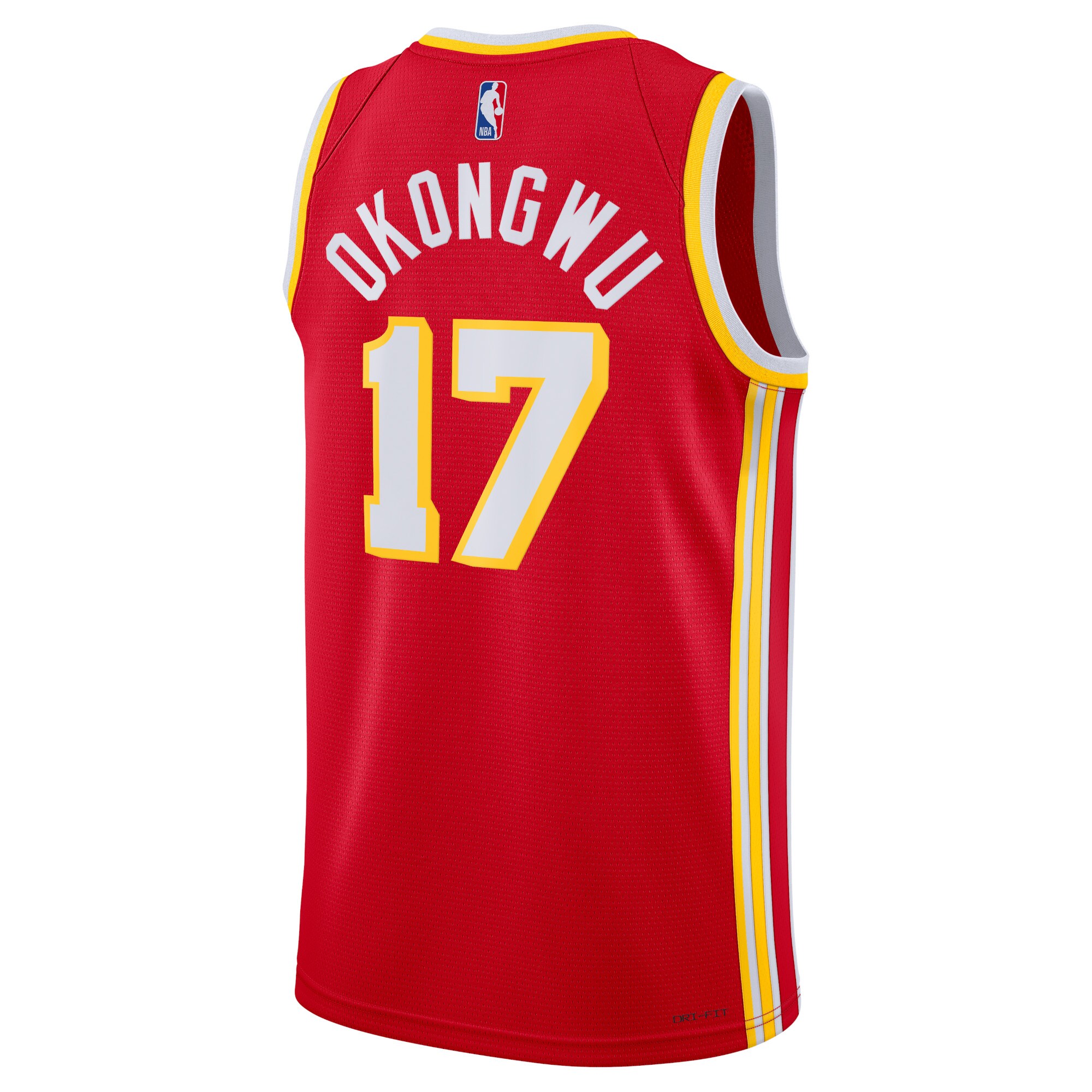 Alternative view of Camiseta Icon Edition Swingman de los Atlanta Hawks - Rojo - Onyeka Okongwu - Unisex - JS155 