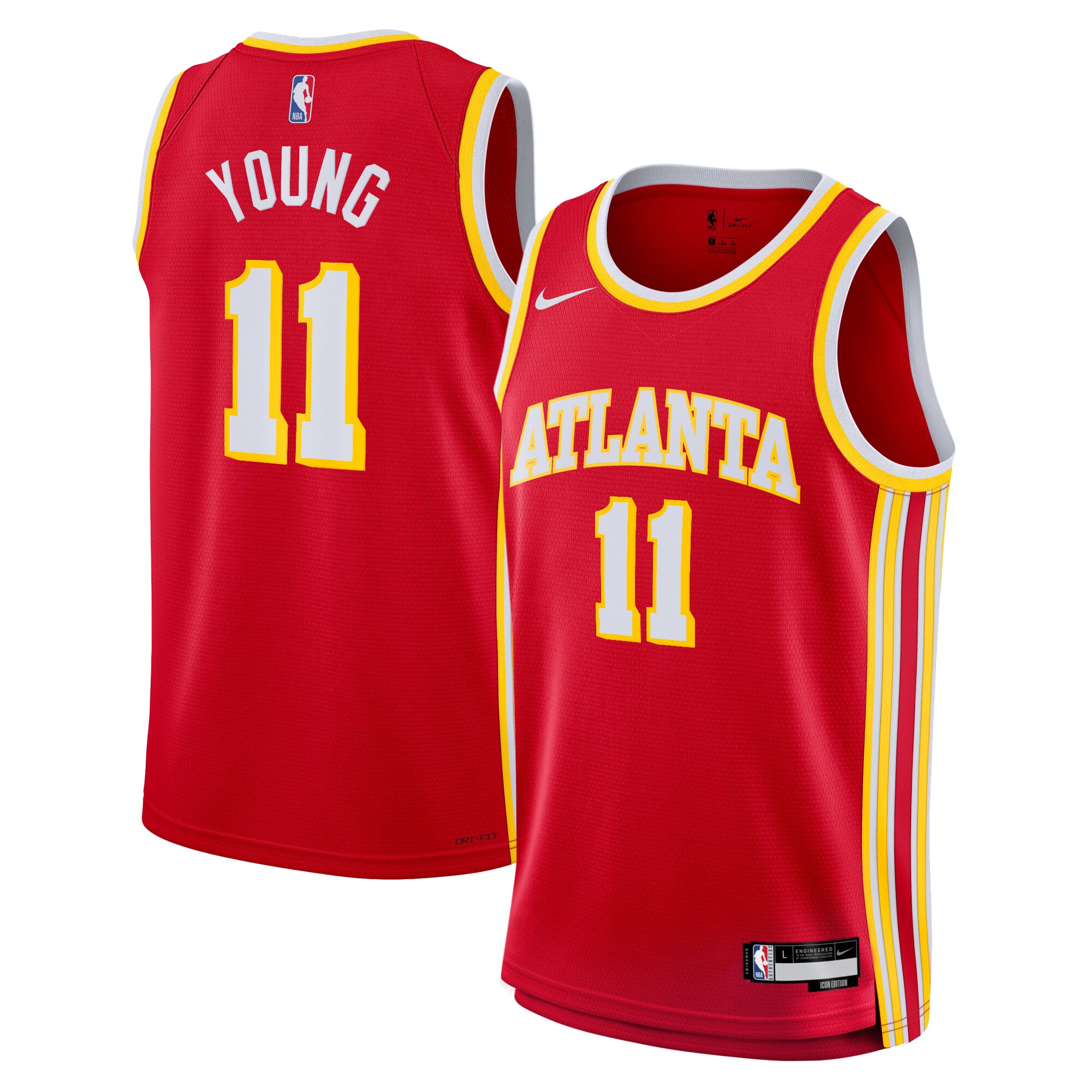 Camiseta Icon Swingman de los Atlanta Hawks - Juvenil - Trae Young 11 - JS717 