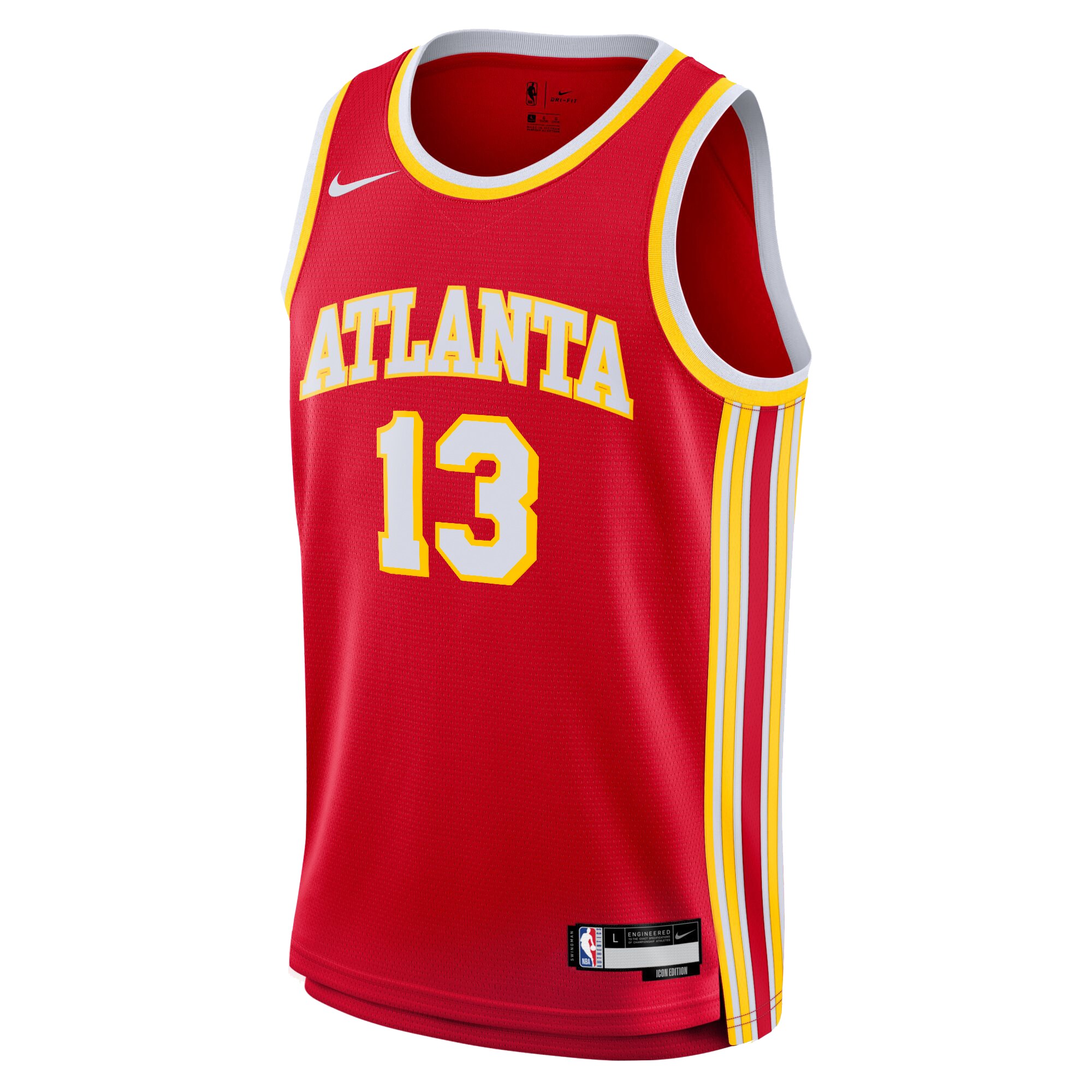 Alternative view of Camiseta Icon Swingman de los Atlanta Hawks - Rojo - Bogdan Bogdanović - Jóvenes - JS459 
