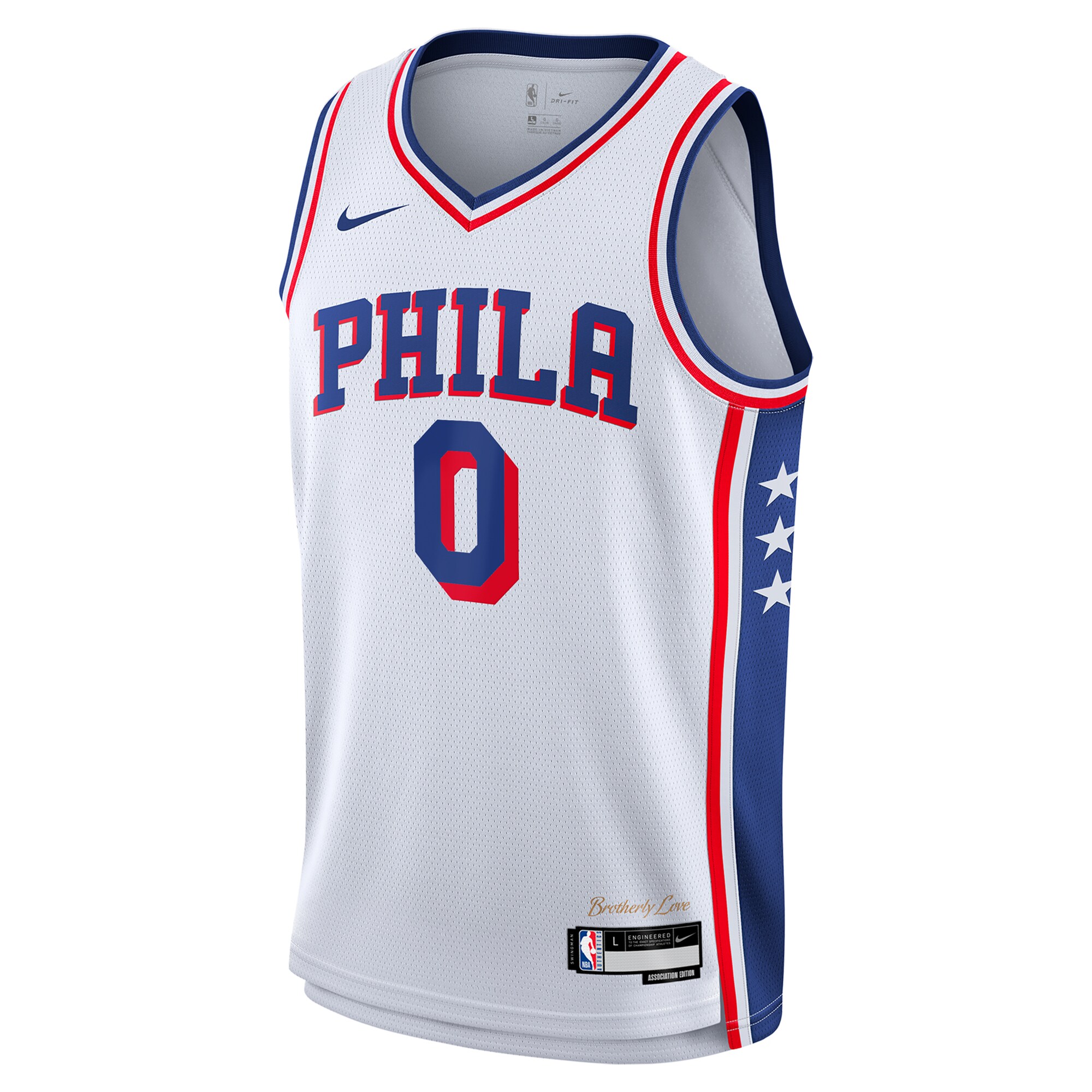 Alternative view of Camiseta Philadelphia 76ers Association Swingman - Blanco - Tyrese Maxey - Jóvenes - JS868 