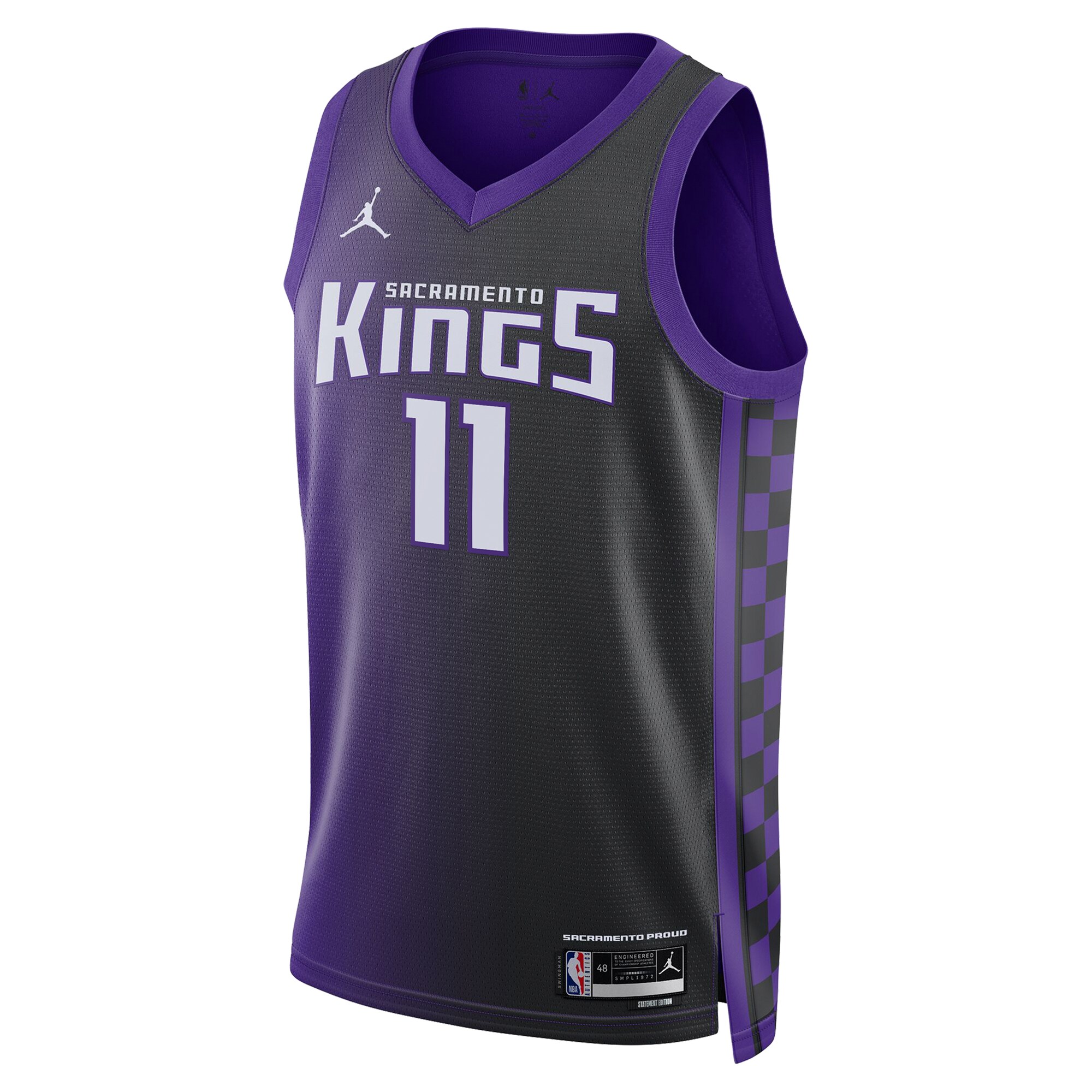 Alternative view of Camiseta Sacramento Kings Jordan Brand Statement Edition Swingman - Púrpura - Domantas Sabonis - Unisex - JS588 