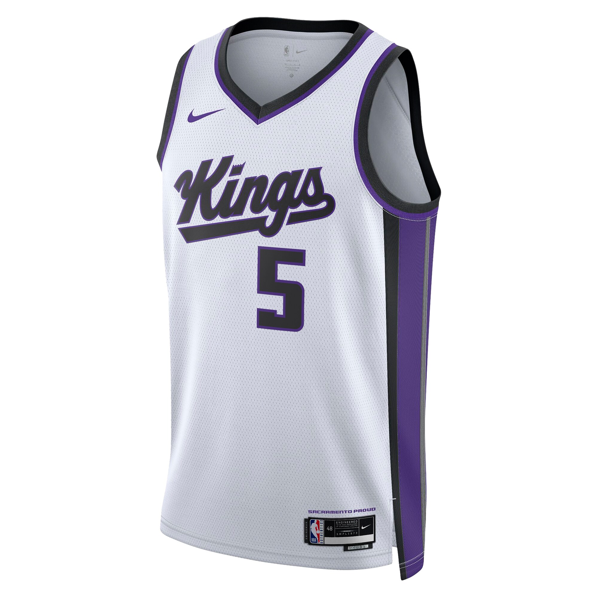 Alternative view of Camiseta Swingman Association Edition de los Sacramento Kings - Blanco - De'Aaron Fox - Unisex - JS732 