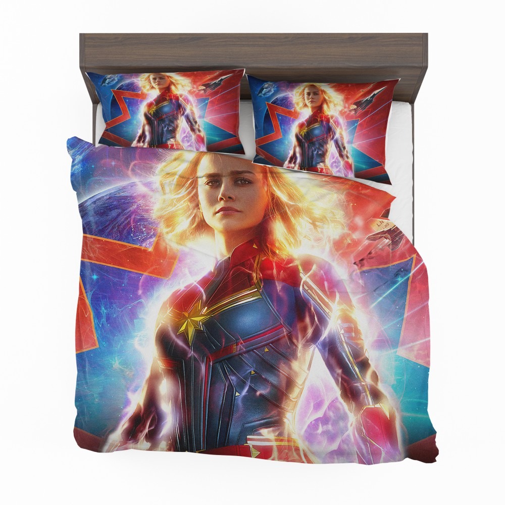 Alternative view of Captain Marvel Movie Brie Larson MCU Bedding Set - Custom Bedding Set