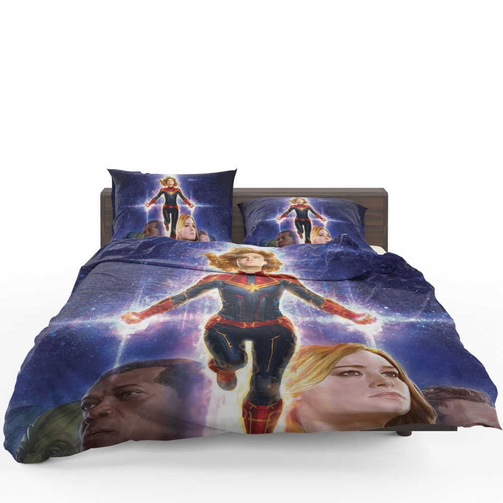 Captain Marvel Movie Brie Larson SHIELD Bedding Set - Custom Bedding Set