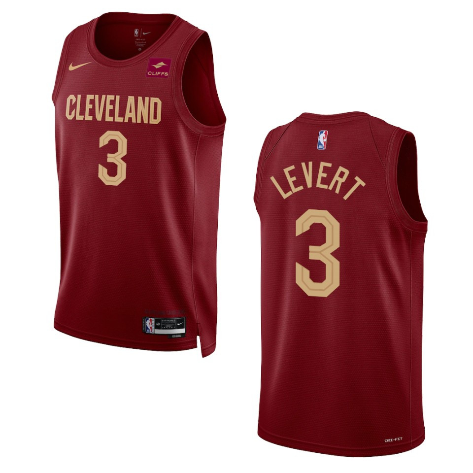 Caris Levert Wine Icon 2022-23 Cleveland Cavaliers Swingman Jersey