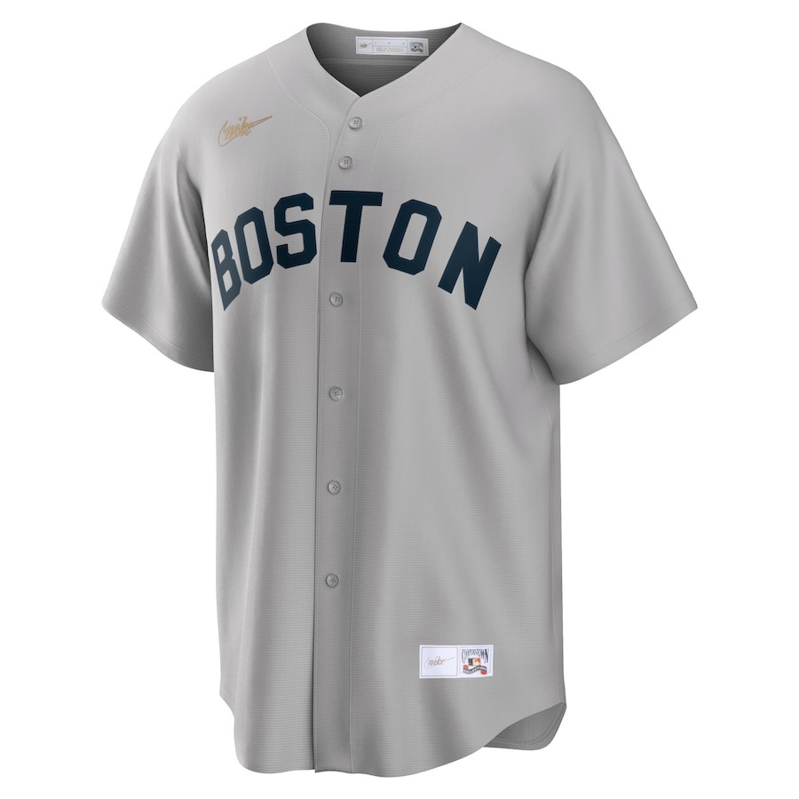 Alternative view of Carl Yastrzemski 8 Boston Red Sox Cooperstown Collection Road Jersey - Gray