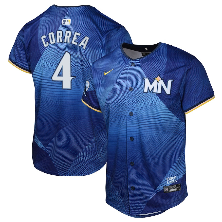 Carlos Correa 4 Minnesota Twins 2024 City Connect Limited YOUTH Jersey - Royal 