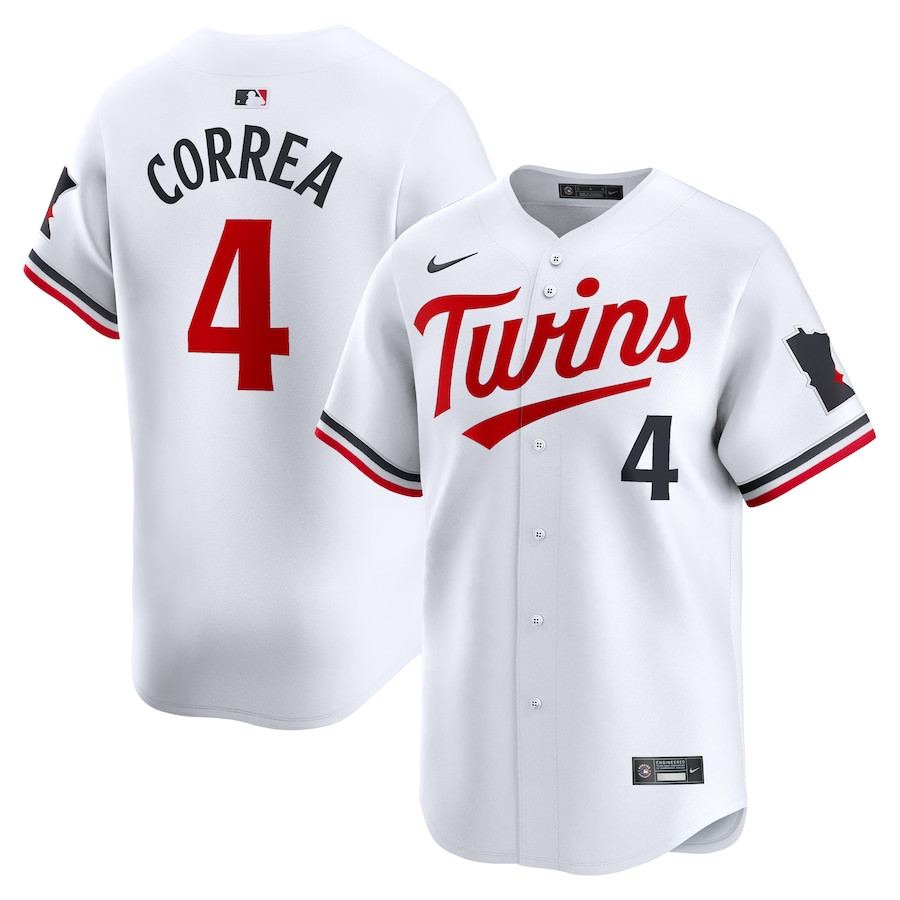 Carlos Correa 4 Minnesota Twins Home Limited YOUTH Jersey - White 