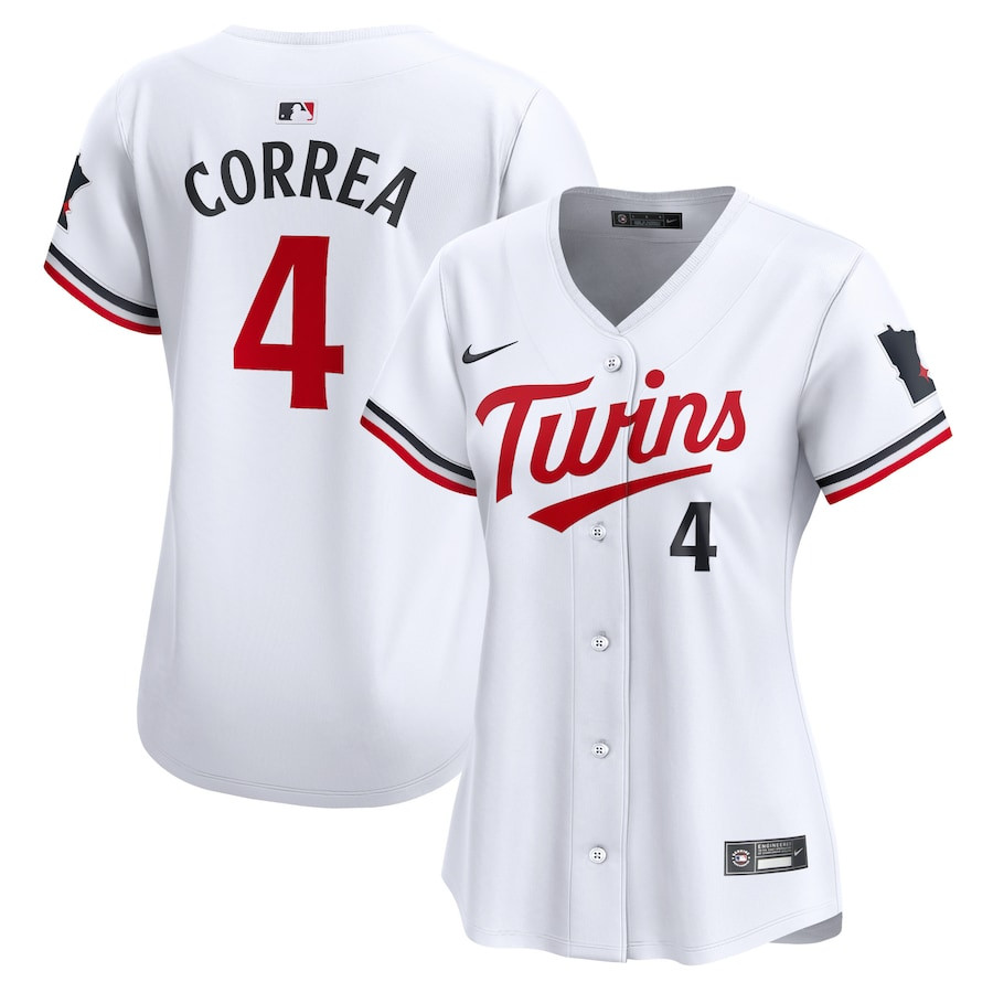 Carlos Correa 4 Minnesota Twins Women Home Limited Player Jersey - White 