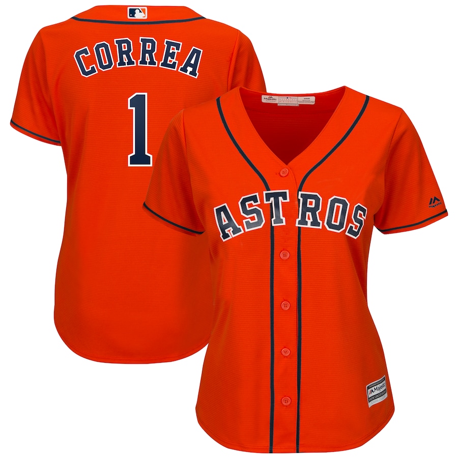 Carlos Correa Houston Astros Majestic Women's Cool Base Player Jersey - Orange