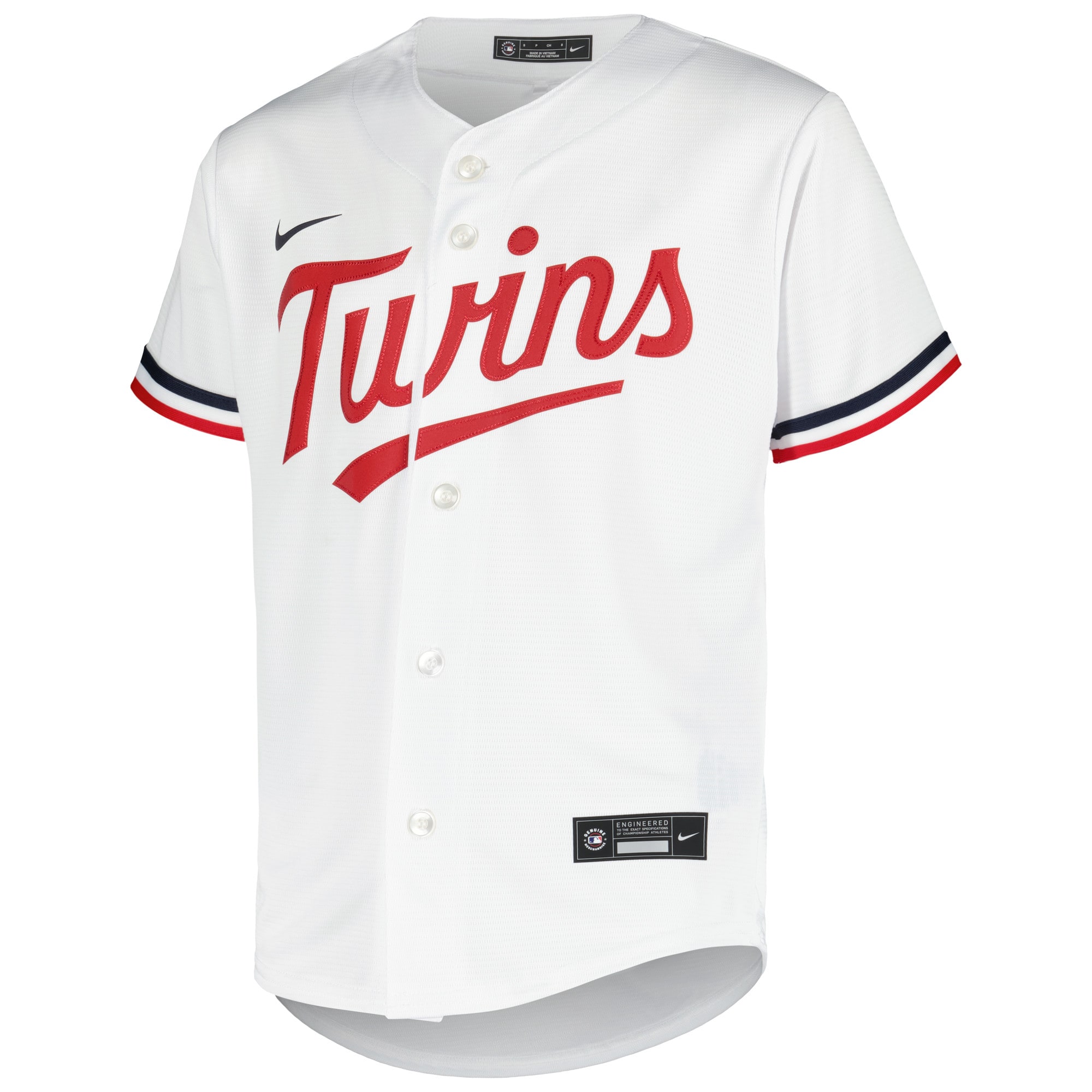 Alternative view of Carlos Correa Minnesota Twins Youth Alternate Replica Player Jersey - White