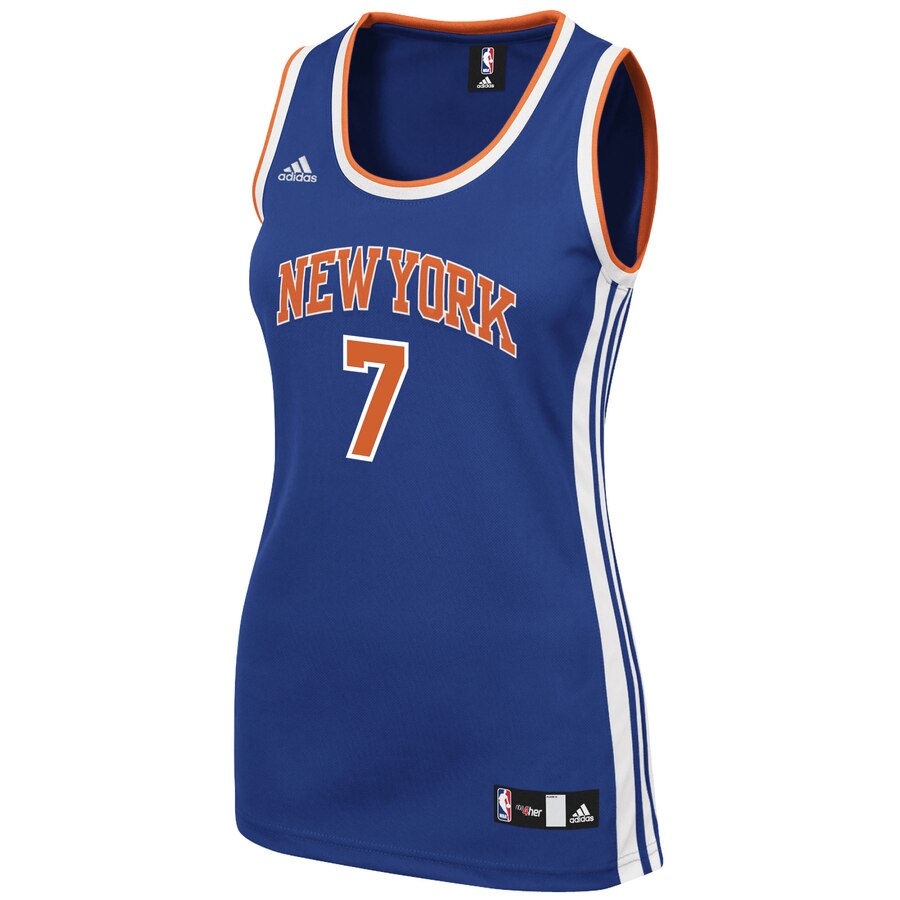 Alternative view of Carmelo Anthony New York Knicks Adidas Women's Road Replica Jersey - Royal