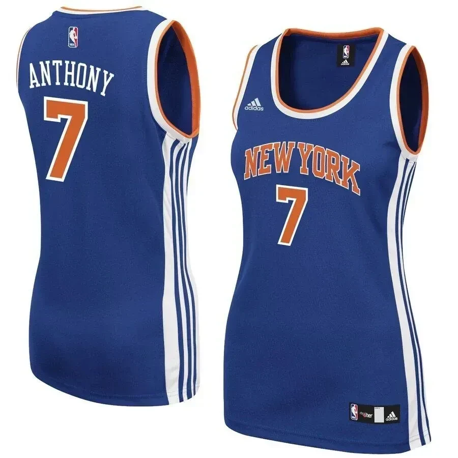 Carmelo Anthony New York Knicks Women's Road Jersey - Royal - JS406 