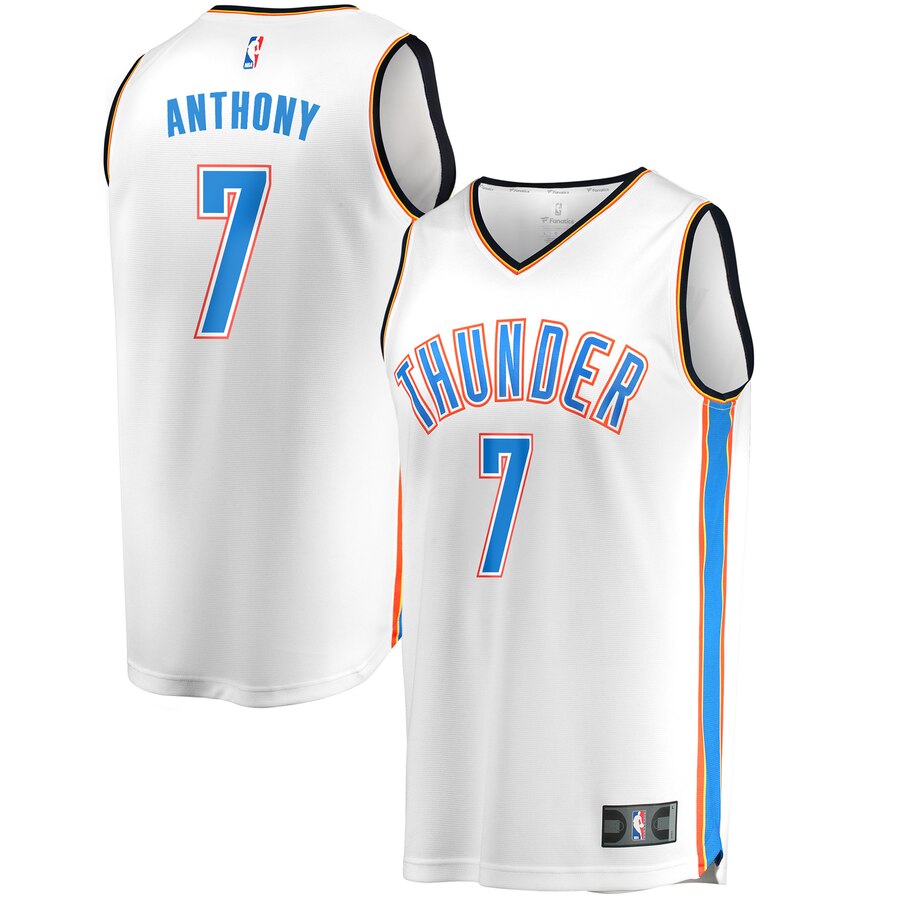 Carmelo Anthony Oklahoma City Thunder Fanatics Branded Fast Break Replica Jersey White - Association Edition