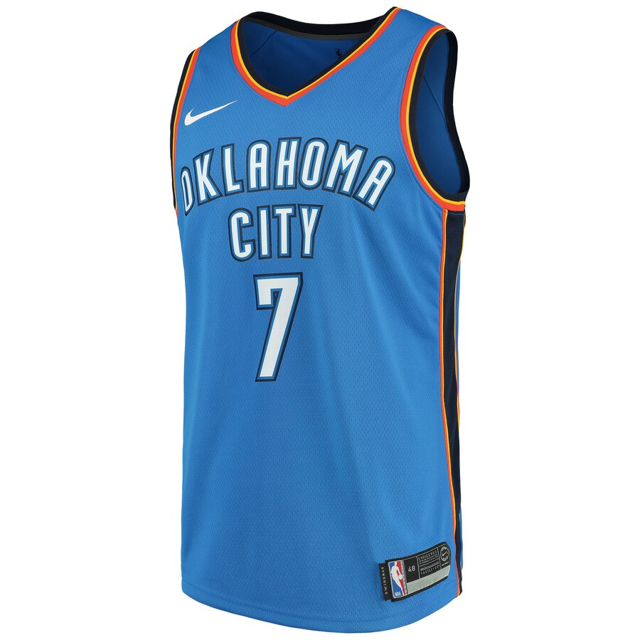 Alternative view of Carmelo Anthony Oklahoma City Thunder Swingman Jersey Blue - Icon Edition
