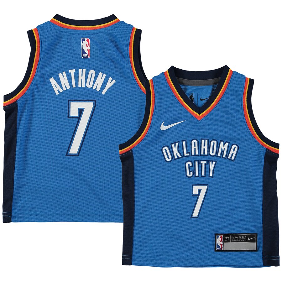 Carmelo Anthony Oklahoma City Thunder Toddler Replica Player Jersey Blue - Icon Edition