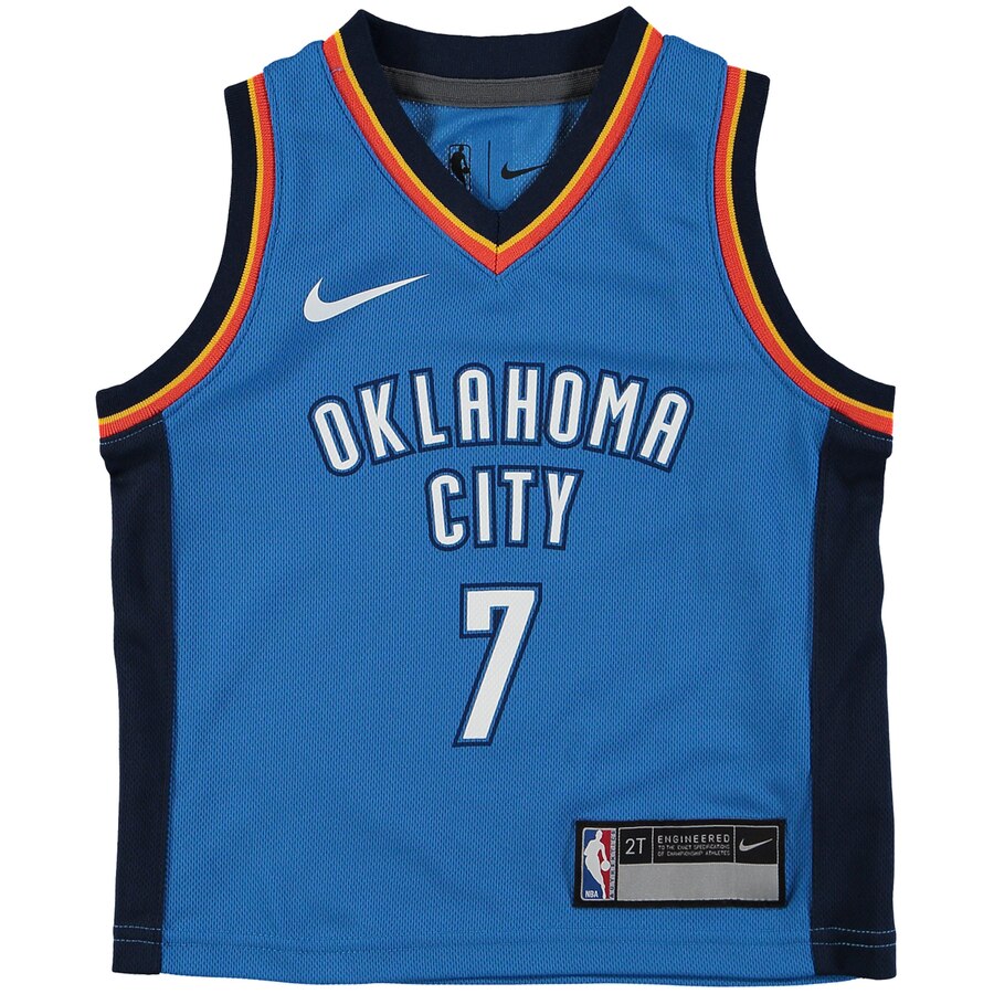 Alternative view of Carmelo Anthony Oklahoma City Thunder Toddler Replica Player Jersey Blue - Icon Edition