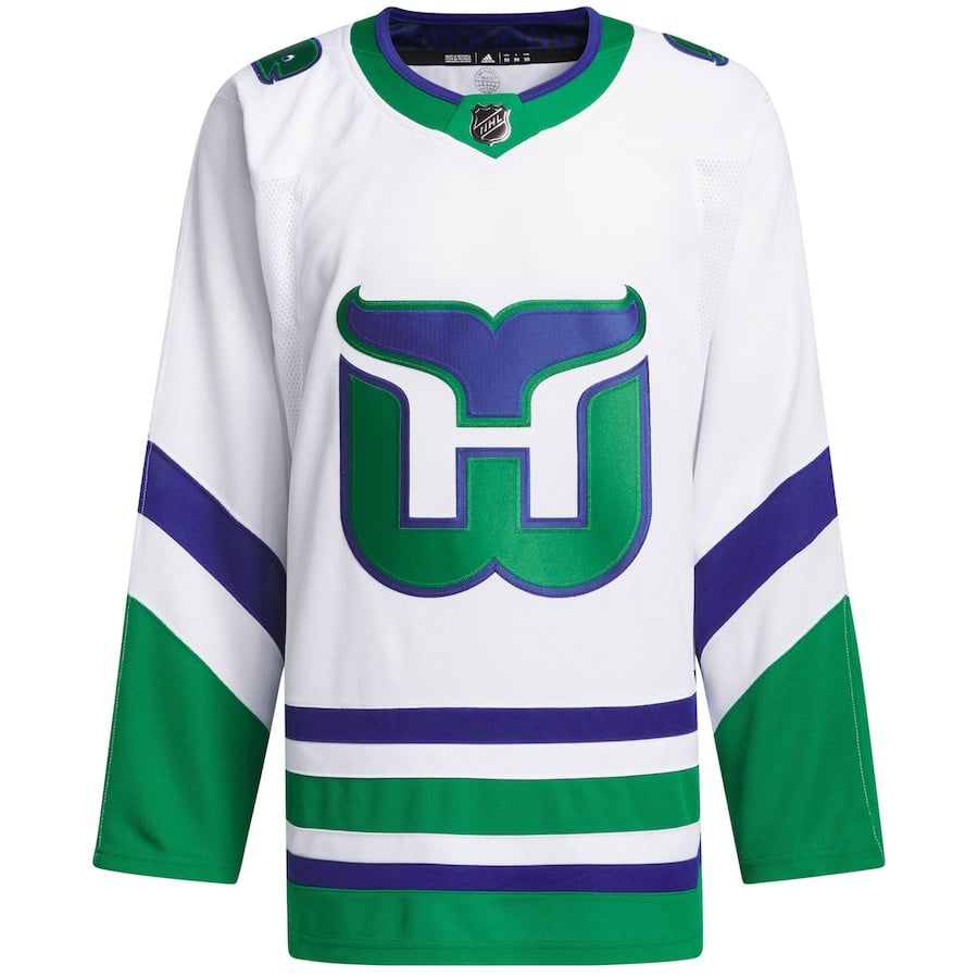 Alternative view of Carolina Hurricanes Whalers Primegreen Men Jersey - White - JS457 