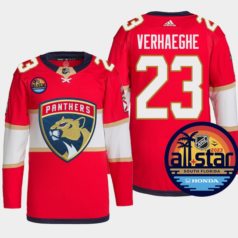 Carter Verhaeghe 23 Florida Panthers Red Jersey 2023 All-Star - JS142 