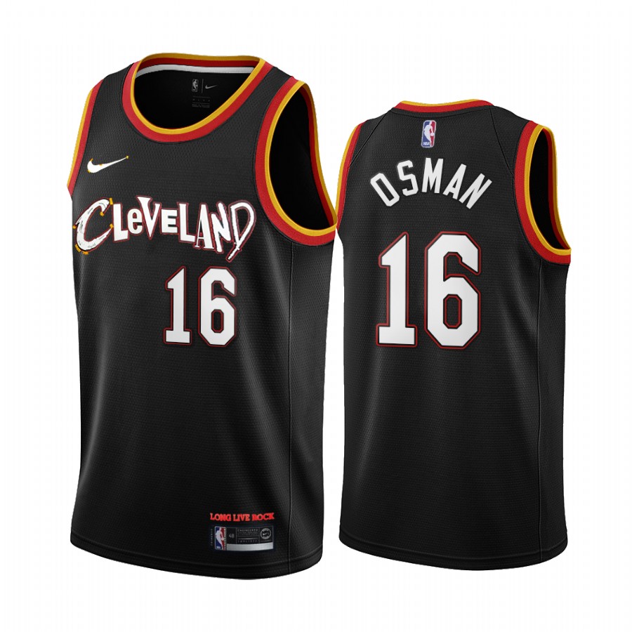 Cedi Osman Cleveland Cavaliers 2020-21 Black City Jersey New Uniform