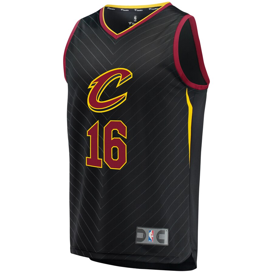 Alternative view of Cedi Osman Cleveland Cavaliers Fanatics Branded Fast Break Replica Player Jersey Black - Statement Edition