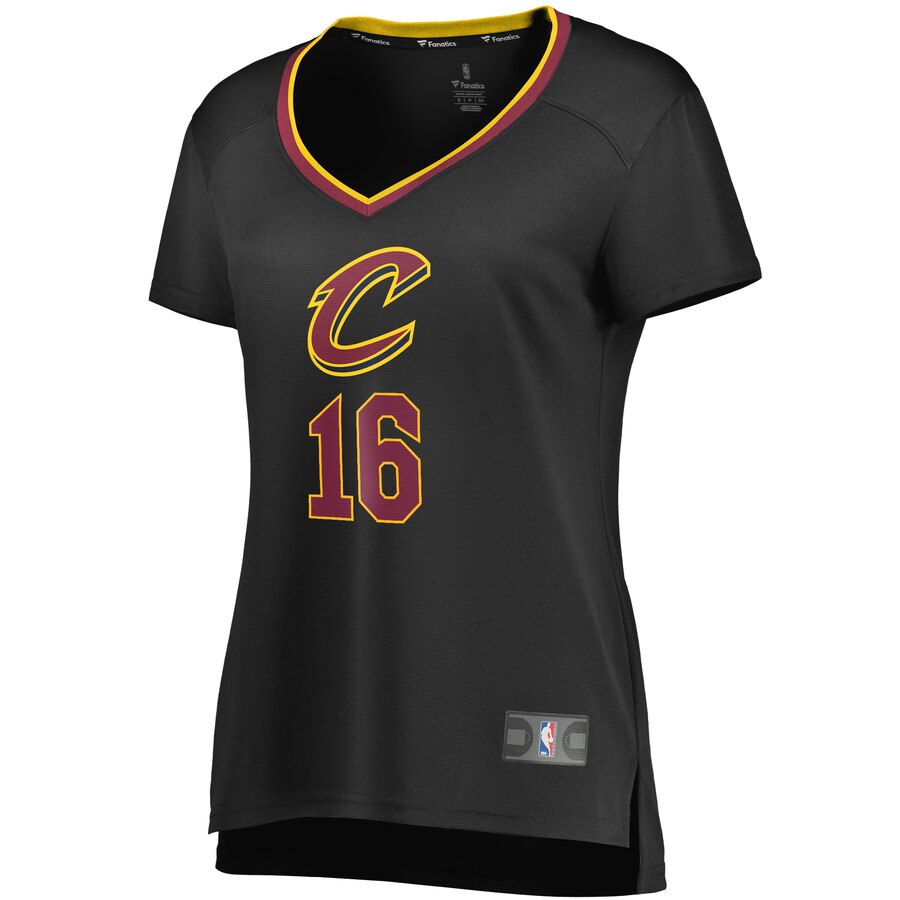 Alternative view of Cedi Osman Cleveland Cavaliers Fanatics Branded Women's Fast Break Replica Player Jersey - Statement Edition - Black