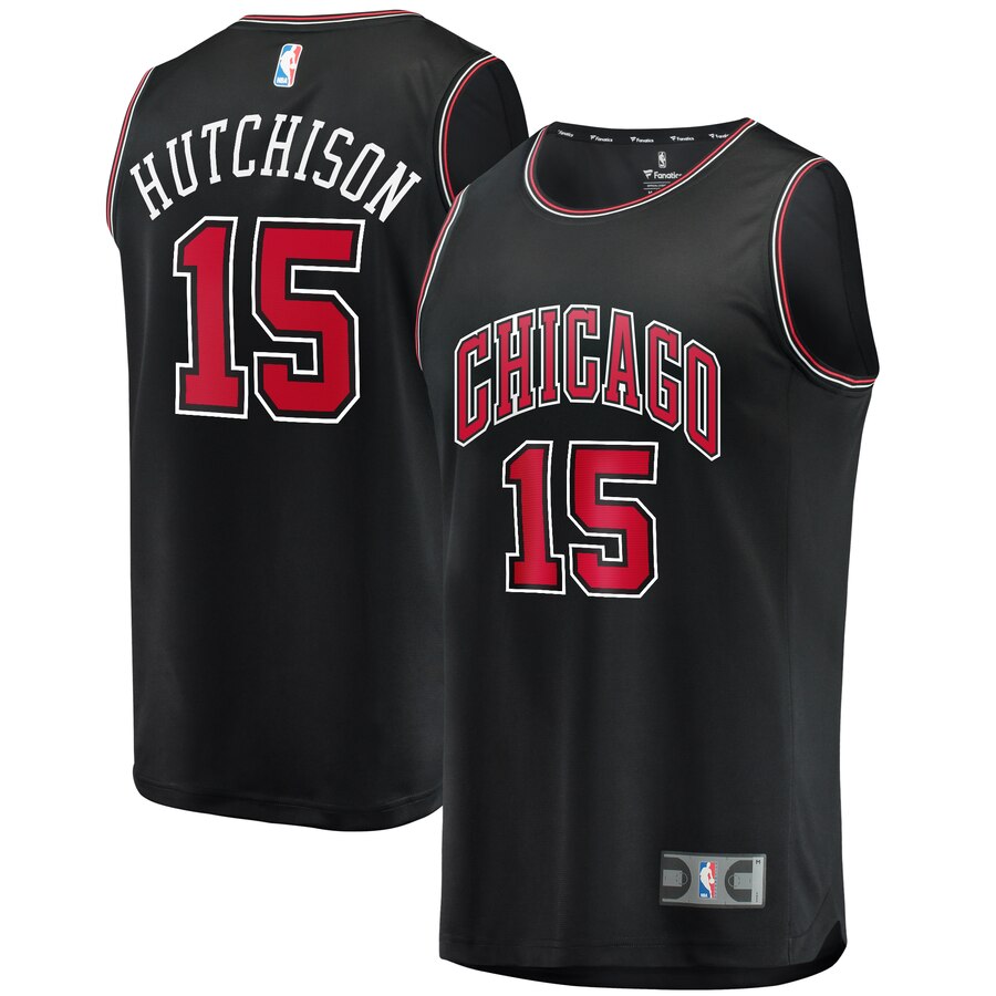 Chandler Hutchison Chicago Bulls Fanatics Branded Youth Fast Break Player Jersey - Statement Edition - Black