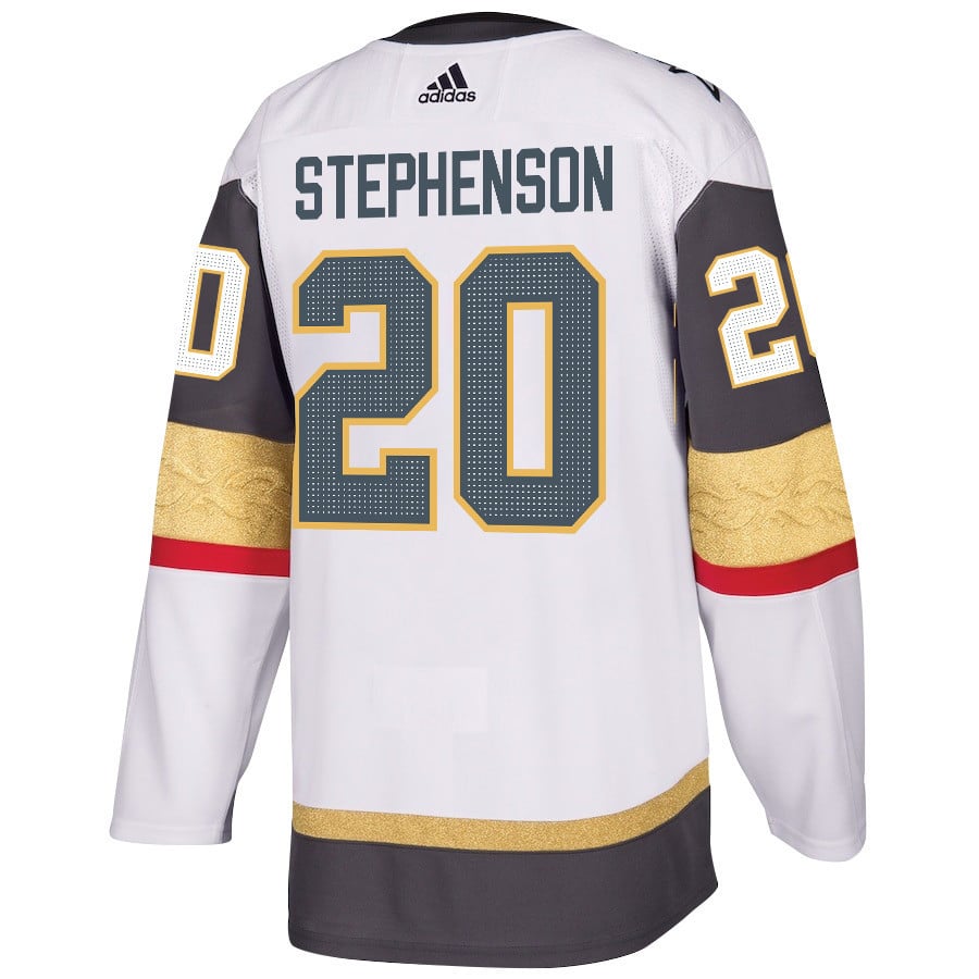 Alternative view of Chandler Stephenson 20 Vegas Golden Knights Stanley Cup 2023 Champions Patch Away Breakaway Men Jersey - White - JS614 
