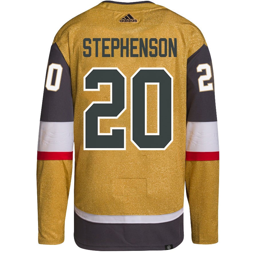Alternative view of Chandler Stephenson 20 Vegas Golden Knights Stanley Cup 2023 Final Patch Home Breakaway Men Jersey - Gold - JS457 