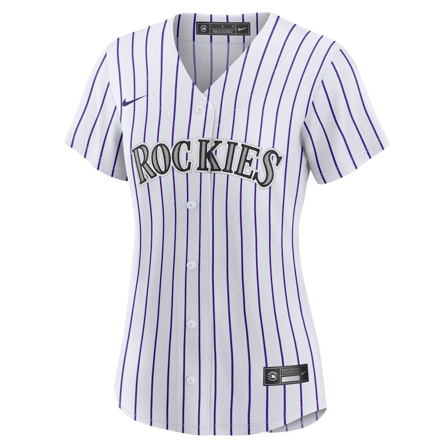 Alternative view of Charlie Blackmon 19 Colorado Rockies Women's Home Player Jersey - White
