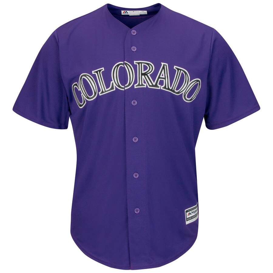 Alternative view of Charlie Blackmon Colorado Rockies Majestic Alternate Official Cool Base Replica Player Jersey - Purple