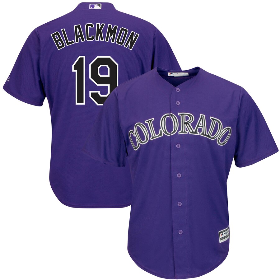 Charlie Blackmon Colorado Rockies Majestic Alternate Official Cool Base Replica Player Jersey - Purple