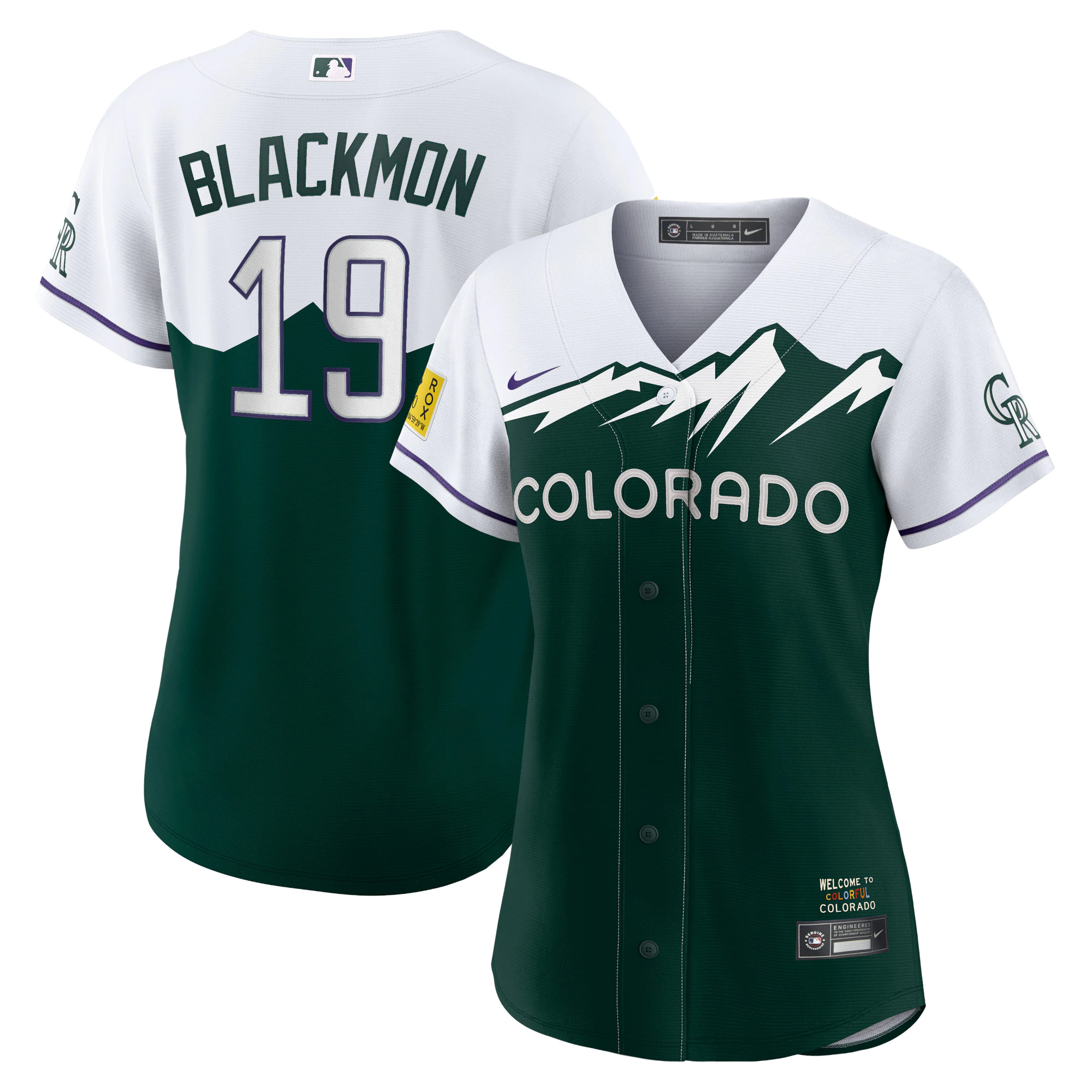 Charlie Blackmon Colorado Rockies Women’s 2022 City Connect Replica Player Jersey – Green