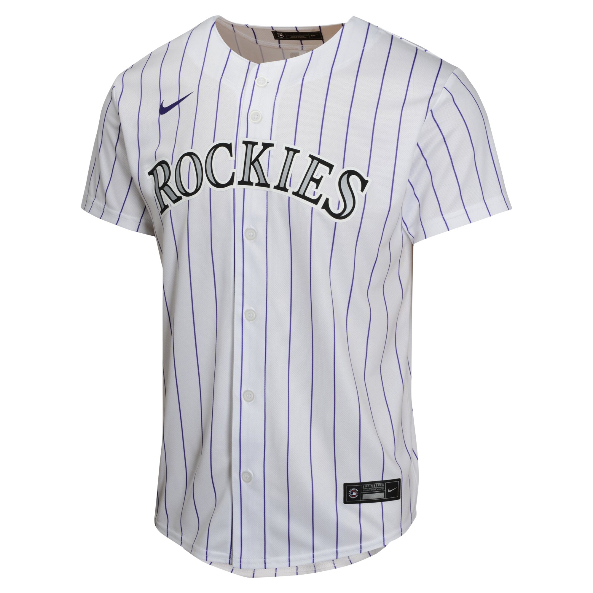 Alternative view of Charlie Blackmon Colorado Rockies Youth Home Game Player Jersey - White