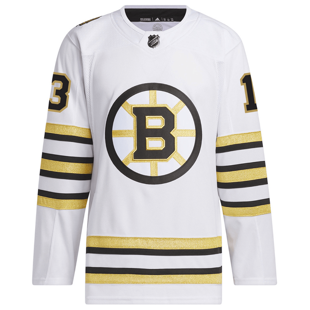 Alternative view of Charlie Coyle 13 Boston Bruins 100th Anniversary Primegreen Away Men Jersey - White - JS951 