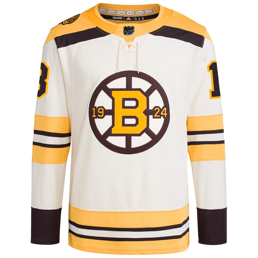 Alternative view of Charlie Coyle 13 Boston Bruins 100th Anniversary Primegreen Third Men Jersey - Cream - JS274 