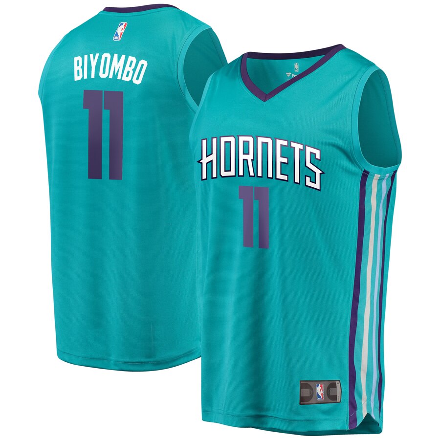 Charlotte Hornets Bismack Biyombo Fanatics Branded Youth Fast Break Player Jersey - Icon Edition - Teal