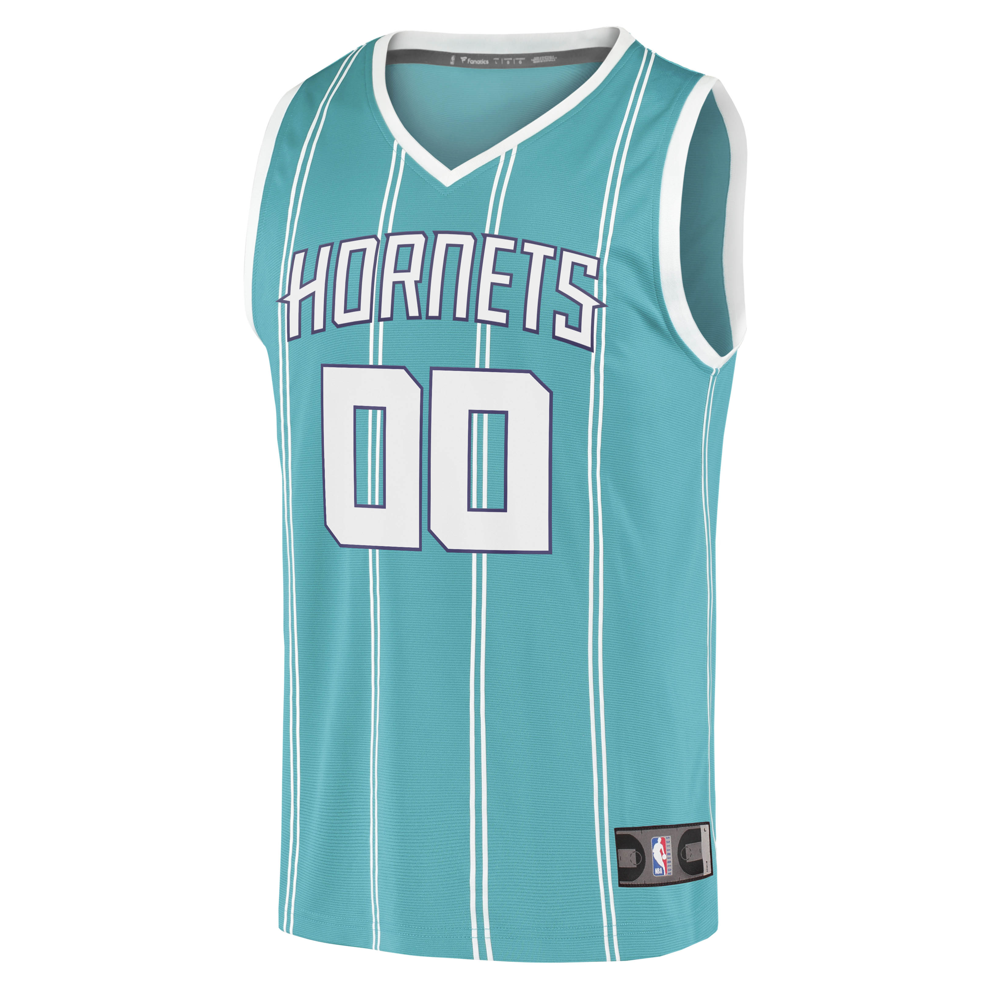 Alternative view of Charlotte Hornets Fanatics Youth 2020 Fast Break Replica Custom Jersey - Icon Edition - Teal