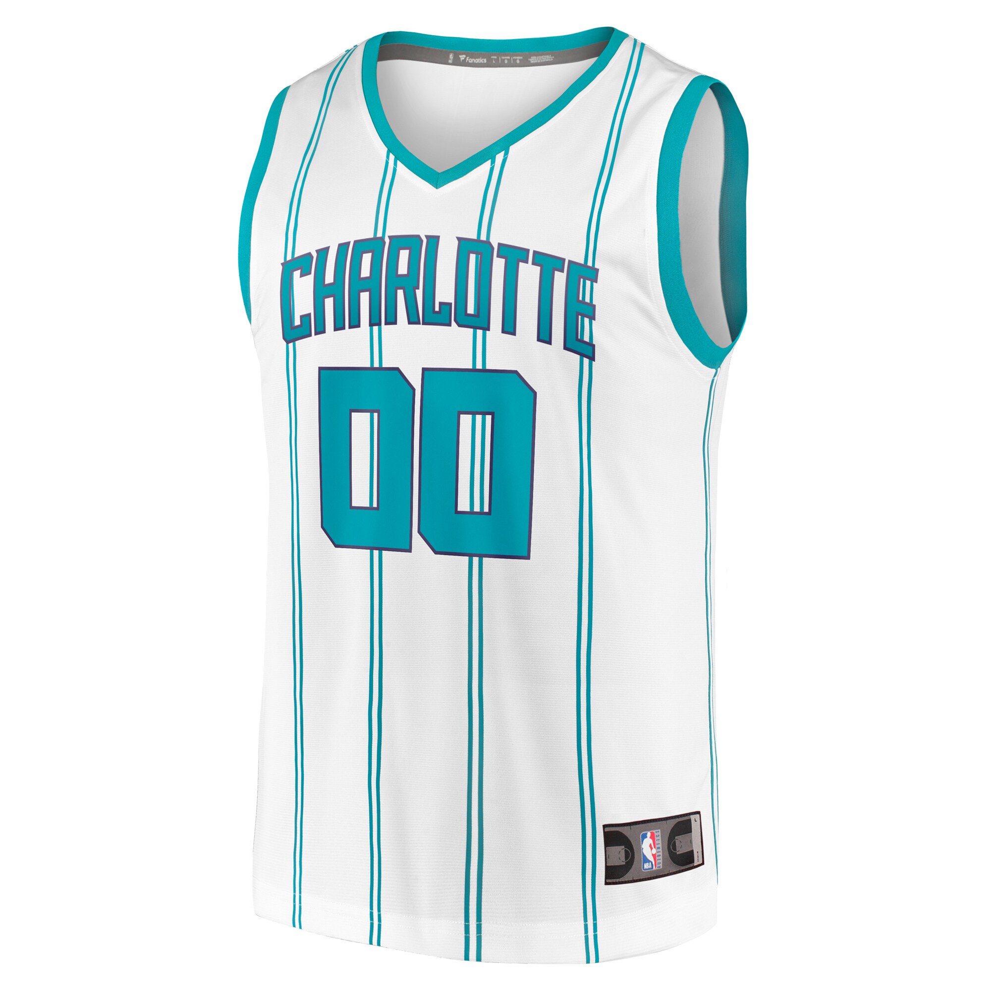 Alternative view of Charlotte Hornets Fanatics Youth Fast Break Replica Custom Jersey - Association Edition - White