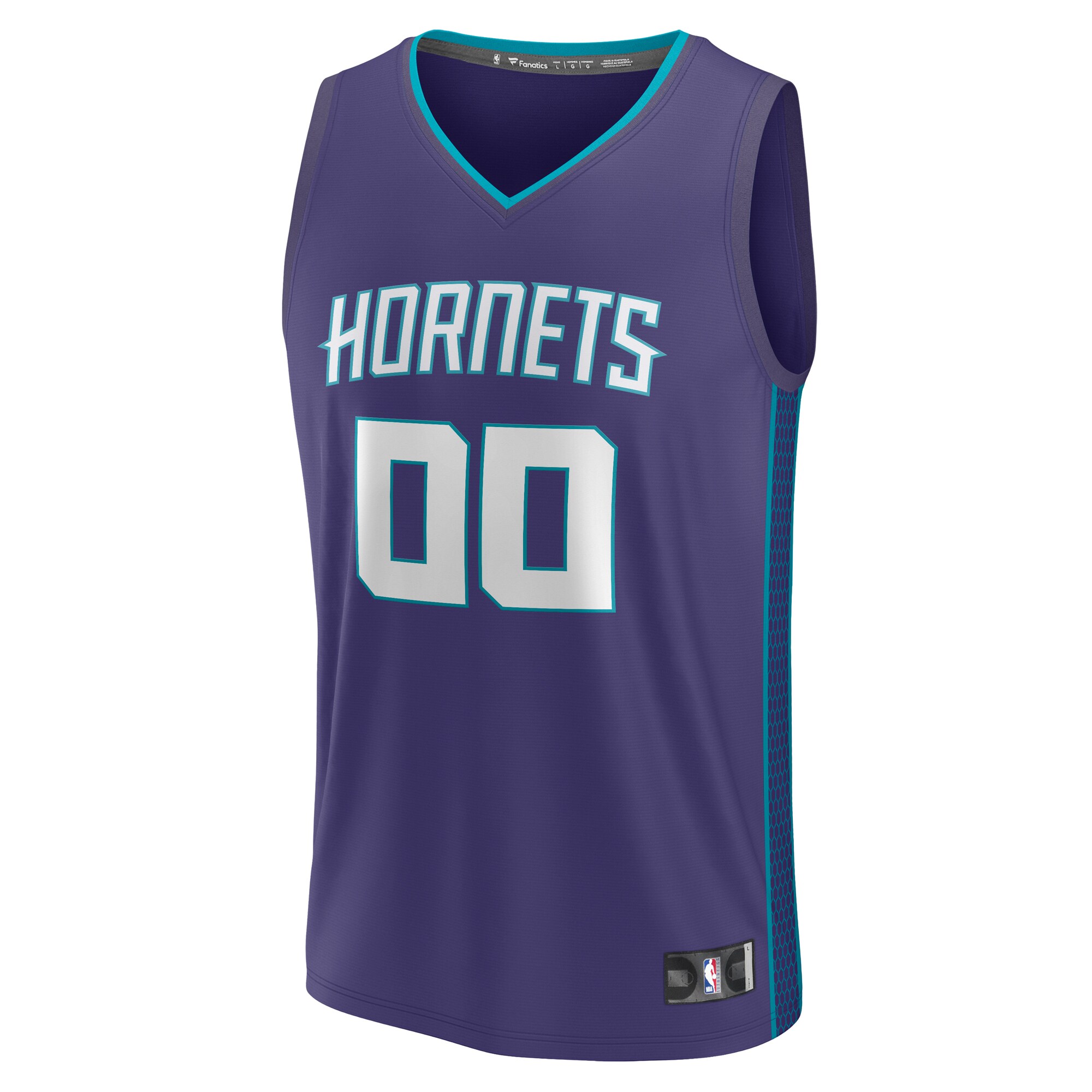 Alternative view of Charlotte Hornets Fanatics Youth Fast Break Replica Custom Jersey - Statement Edition - Purple
