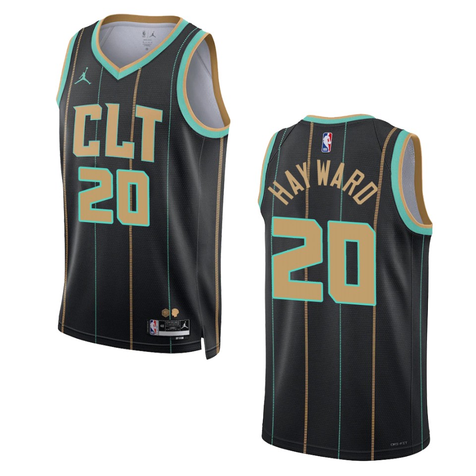 Charlotte Hornets Gordon Hayward 2022-23 City Edition Black Swingman Jersey