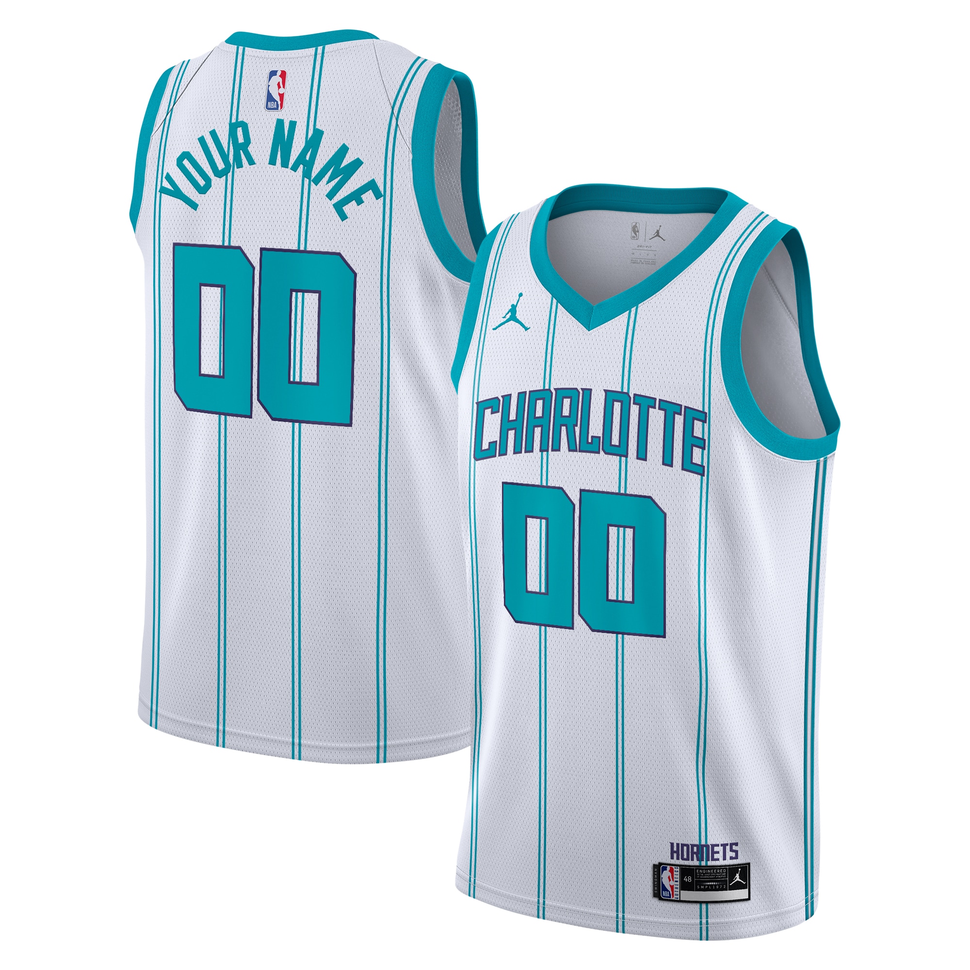 Charlotte Hornets Jordan Association Edition Swingman Jersey - Custom - Youth - JS864 