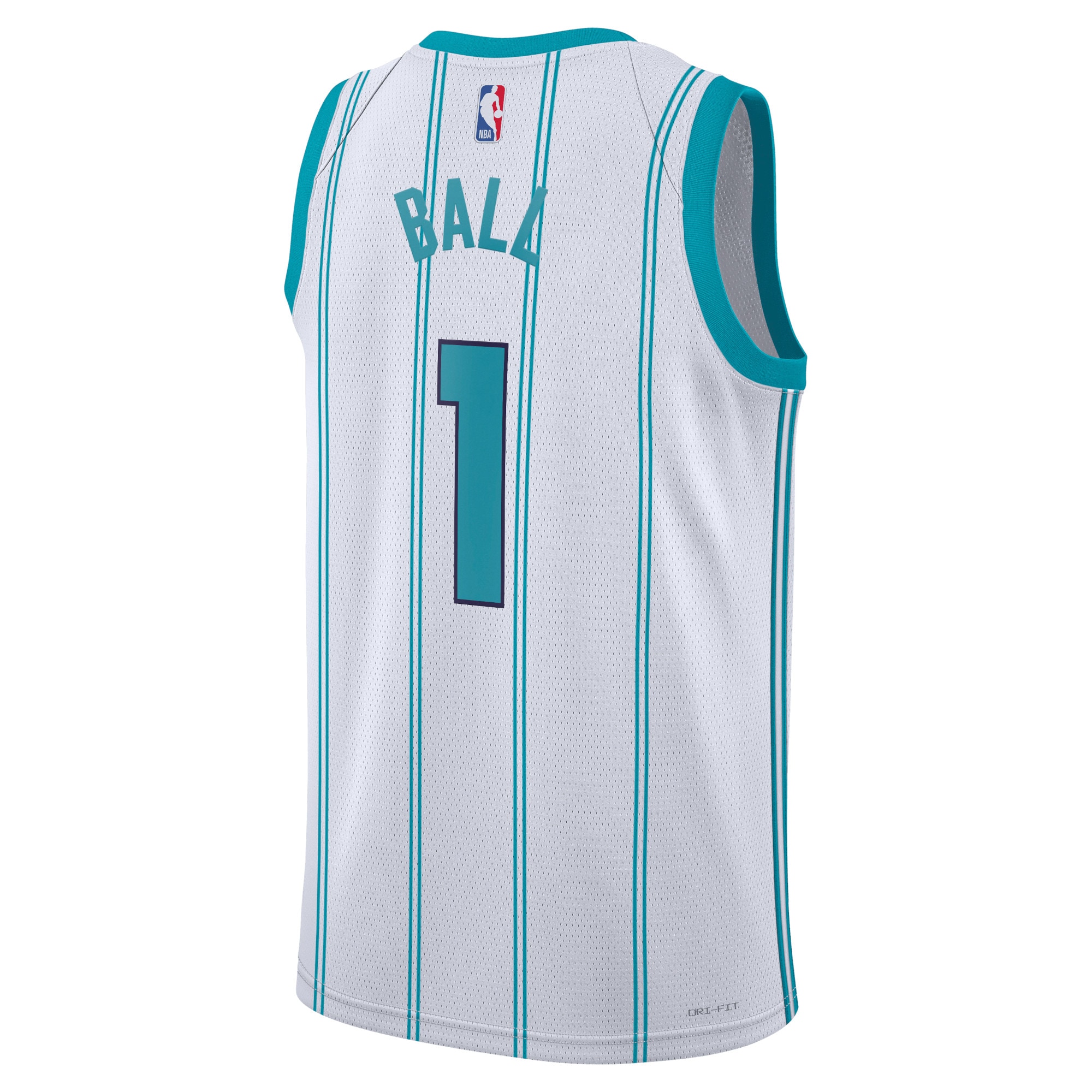 Alternative view of Charlotte Hornets Jordan Brand Association Edition Swingman Jersey - White - LaMelo Ball - Unisex - JS120 