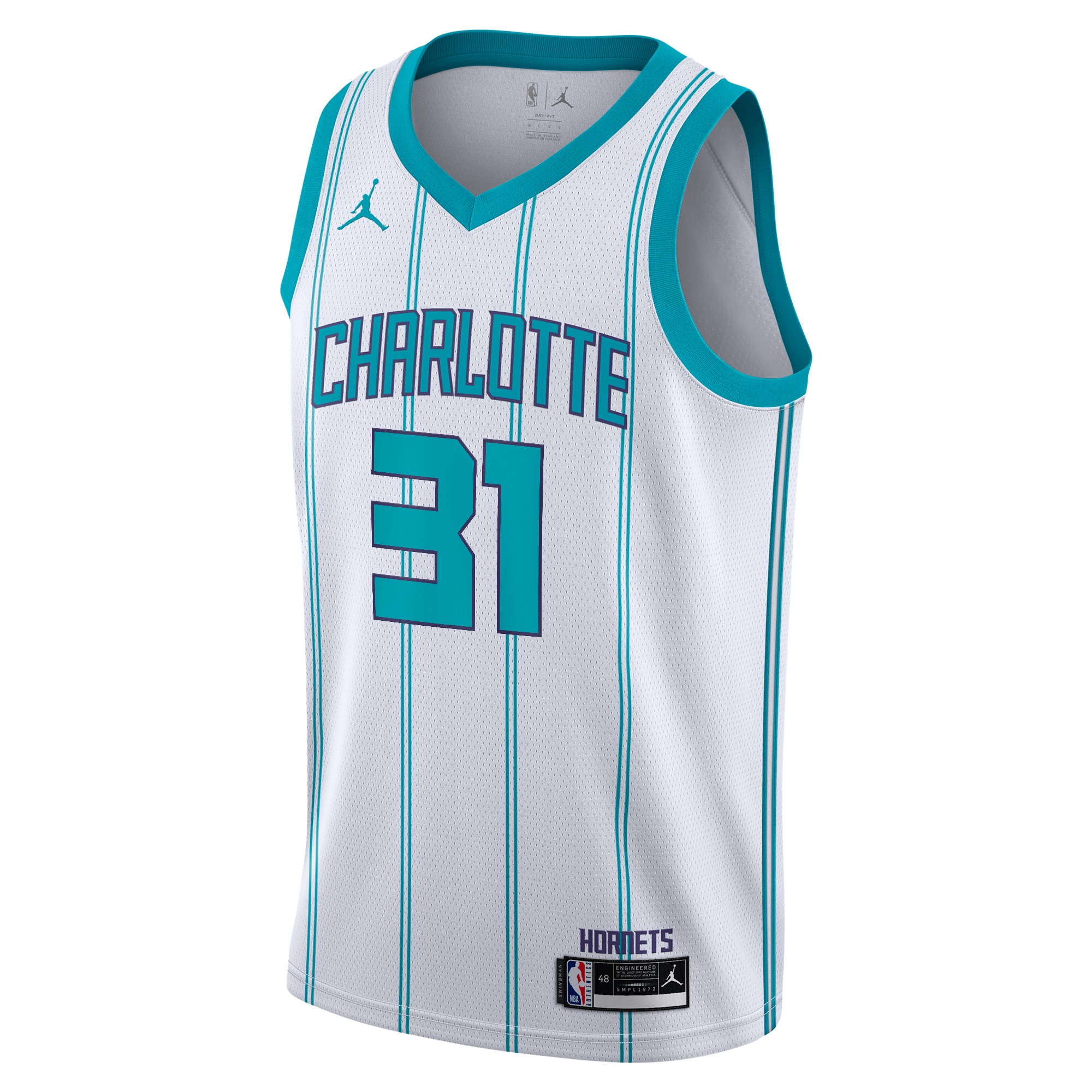 Alternative view of Charlotte Hornets Jordan Brand Association Edition Swingman Jersey - White - Tidjane Salaün - Youth - JS215 